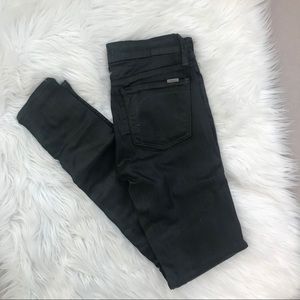 Fidelity Black Coated Skinny Jeans
